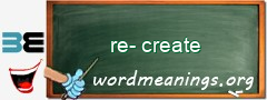 WordMeaning blackboard for re-create